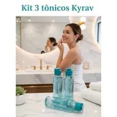 Kit 3 Tônicos Faciais Kyrav Hidratante  Refrescante Purificante Limpoeza
