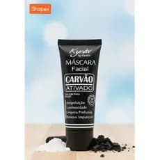Máscara Facial de Carvão Ativado com Argila Branca - Antipoluição, Luminosidade, Remove Impurezas