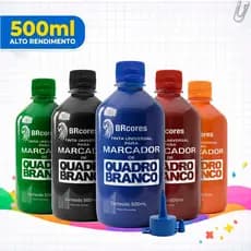 Tinta p/ Marcador Quadro Branco 500 mL - Rende + de 100 Recargas