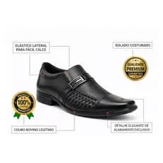 Sapato Social Couro Legítimo Masculino Elegante Confortável