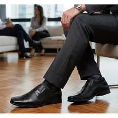Sapato Social Masculino Couro Legítimo Solado Costurado