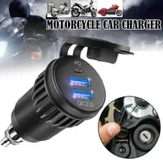 Adaptador De Carregamento Rápido Motocicleta QC 3.0 Tomada Da 12v Para usb c Ue Plug Hella DIN Energia BMW