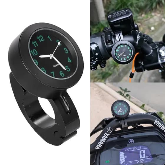 KEBIDUMEI Moto Bicicleta À Prova Dwaterproof Água 22-25mm Guiador Relógio Com Visão Noturna Luz Motocicleta Montar