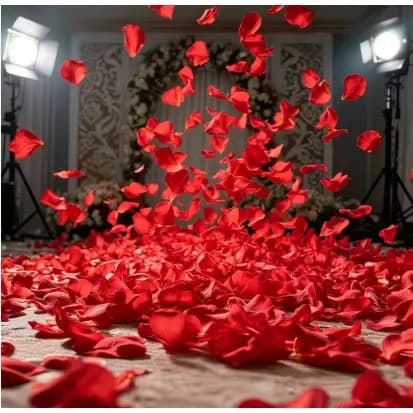 1000Pétalas De  Rosas Artificiais Vermelha Casamento Noivas Decoração Para Decoração