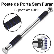Barra Fixa Flexão Porta Apoio Regulável  64 a 100 Cm  com apoios  de braços