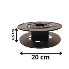 Carretel Bobina Plástica Vazia 20cm x 6,5cm – Ideal para Fios, Linhas, Cordas, Fio De Malha, Cabos ou Artesanato