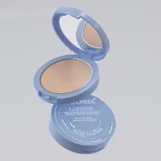 Configuração Impecável À Prova D'água Fosco Controle De Óleo Pó Facial Maquiagem Compacta Com Espelho Puff [Longo
