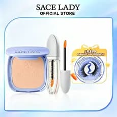 SACE LADY Pó Facial Pérola e Óleo Labial Rico Batom Ocheal Water FPS 30PA+++ Controlo de Óleo Kit de maquiagem
