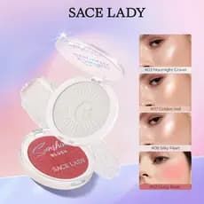 pó iluminador blush SACE LADY Cor duradoura Blush Cintilante Fresh Face Silk Skin