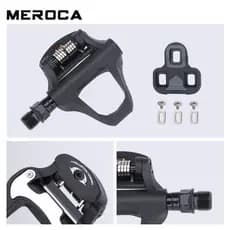 Pedais de nylon com sistema de travamento e engate para bicicletas de estrada e mountain bike, travas de pedal para bici