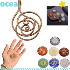 Anel Espiral OCEA, Acessório de Joalheria Ajustável em Cobre, Feito à Mão
