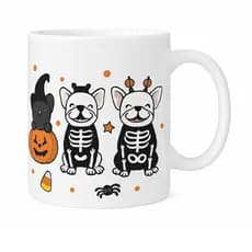 Caneca Personalizada Porcelana Halloween Cachorrinhos
