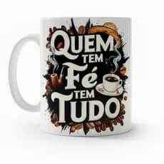Caneca Personalizada Porcelana Religiosa com Frase Positiva Presente Natal