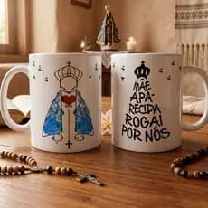 Caneca de Porcelana Nossa Senhora Aparecida