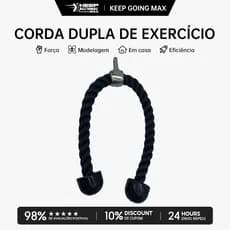 Keep Puxador Triceps Corda Crossover Academia Profissional Preto Puxador Corda Biceps Triceps Academia
