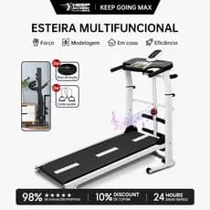 KEEP Esteira de Caminhada Mecânica Self Machine Branca com Display suporta 120kg