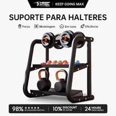 Keep Prateleira de Armazenamento Doméstica Multifuncional de Três Camadas para Halteres