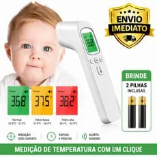 Termômetro Digital Infravermelho Sem Contato Testa Adulto Bebê LCD