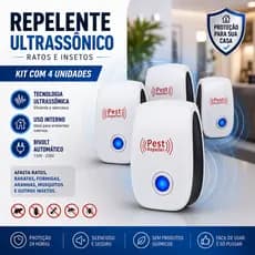 Aparelho Repelente Ultrassônico Bivolt Anti Ratos E Insetos Uso Interno