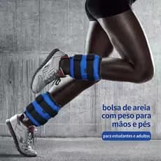 Caneleira com Peso 1/6kg - Par de Tornozeleiras para Treino, Musculação, Crossfit e Exercícios de Fitness
