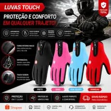 Luva Impermeável Térmica Touch Celular Para Moto Bike Esportes Trilha Frio Antiderrapante Unissex