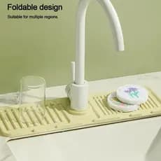 Almofada De Silicone Para Drenagem De Torneira-Tapete À Prova De Respingos Lavatório-Rack De Bandeja Lateral Pia-Secagem