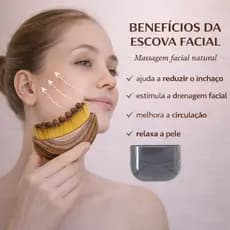 Escova Facial Drenagem Linfática Contorno Rosto Massageador Facial Anti Inchaço Massagem estetica facial