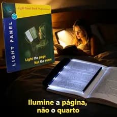 Luminária de Leitura LED Portátil Recarregável USB Clip Dobrável Brilho Ajustável Cabeceira Quarto Estudo Protege Olhos