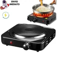 Fogão Cooktop Fogareiro Elétrico Portátil 1 Bocas 1000W 5 Temperaturas