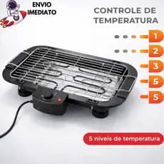 Churrasqueira Elétrica Interior Exterior Sem fumaça Grelhador Portátil Cozinha 110V e 220v