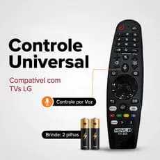 Controle Remoto LG Smart TV Universal Voz Air Mouse Wheel 15m Sem Configuração Atalhos Netflix