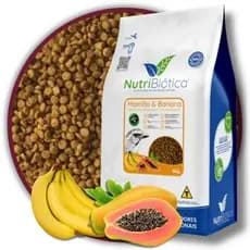 Ração Nutribiótica Passeriformes Trinca Ferro Frutas Mamão Laranja - Pacote 300g