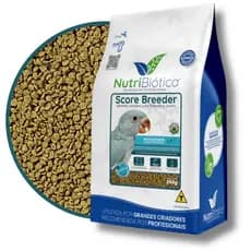 Ração Extrusada Score Breeder - Filhotes Psitacídeos Peq/Médio Porte 300g Nutribiótica Ring Neck