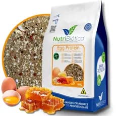 Farinhada Egg Protein Psitacídeos Agapórnis Super Premium 300g Nutribiótica Ração Calopsita Ringneck