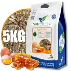 Farinhada Psitacídeos Egg Protein Nutribiótica 5kg Energia Crescimento Ração Ring Neck Calopsita