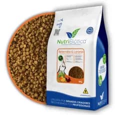 Ração Extrusada NutriBiótica Psitacídeos Beterraba Laranja 300g Ring Neck Calopsita Rosela Agapornis