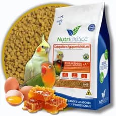 Ração Calopsita Periquito Extrusada Super Premium Natural 300g Completo Balanceado Todas as Fases