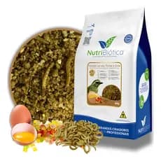 Ração Flocada Nutribiótica Trinca Ferro Com Frutas e Larvas 300g - Petisco Esquenta Torneiro