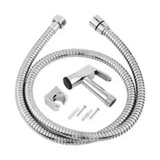 Ducha higiênica com Mangueira Flexível em Aço Inox 1,20Cm e gatilho chuveirinho cromado abs
