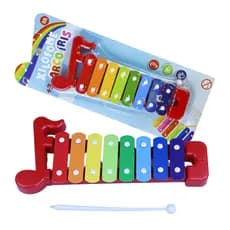 Brinquedo Didático e Educacional Xilofone Infantil Piano Musical Com Baqueta de Plástico Montessori