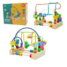 Brinquedo Aramado Montanha Russa com Animais, Multicolorido. Brinquedo Educativo Sensorial Cores