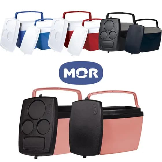 Cooler Caixa Térmica Mor 6 ou 12 Litros com Alça e Trava Praia Camping Preto Azul Vermelho ou Rosa