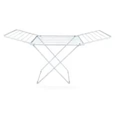 Varal De Chão MOR Maxi Com Abas Branco Dobrável Aço 22kg