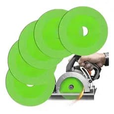 Kit 5 Discos De Corte De Vidro Diamantado Cerâmica Tijolo Blocos Azulejo