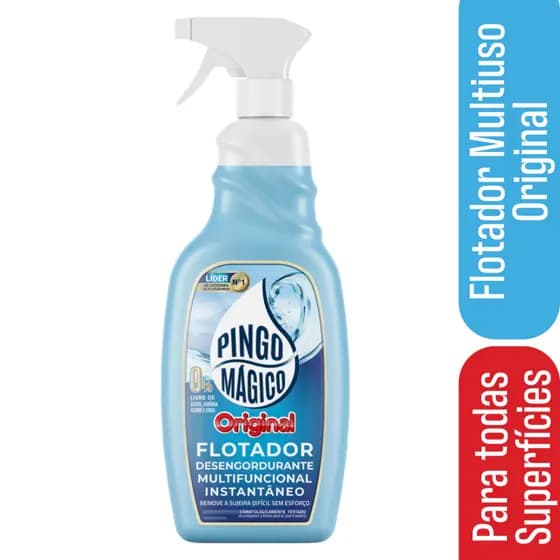 Pingo Mágico Original 1 Litro - Flotador Para Limpeza  Pingo Mágico limpa Qualquer Superfície