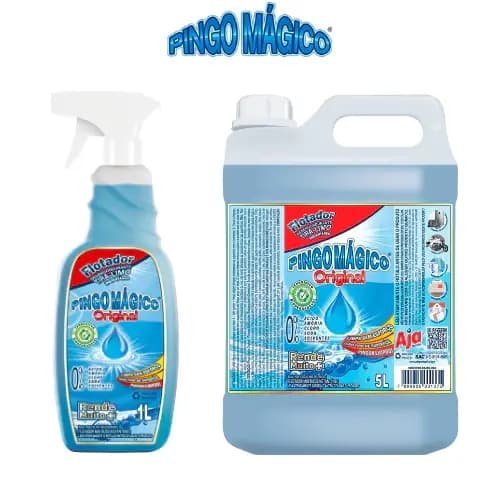 Kit Pingo Mágico Limpeza Pesada 6 L - Original Flotador Limpa Qualquer Superfície com Gatilho