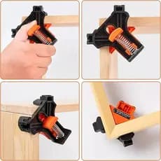 Kit 4 Grampo Sargento De Canto Aperto Angular Marcenaria
