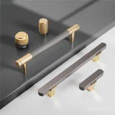 Armário De Cozinha Nordic Light Luxury Gold Gray Puxadores Dresser E Móveis Porta Ferragens Maçaneta Da