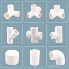 1pc 20 25 32mm Conector De Tubo De PVC Branco Cotovelo Reto T Juntas Cruzadas Adaptador De Tubulação De Água 3 4 5 6 Man