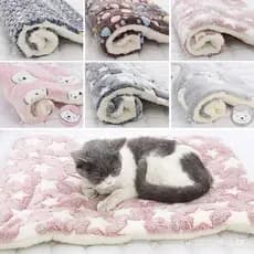 Almofada De Flanela Macia Para Animal De Estimação Velo Cama Cachorro Gato Sofá Capa Dormir Em Casa